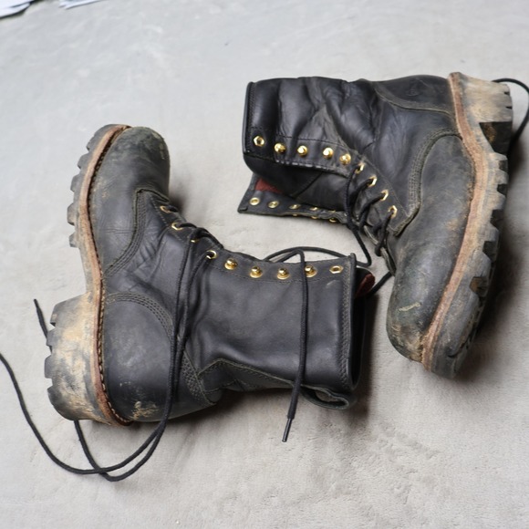 Chippewa Mens 11W Boots Black Baldor 8\